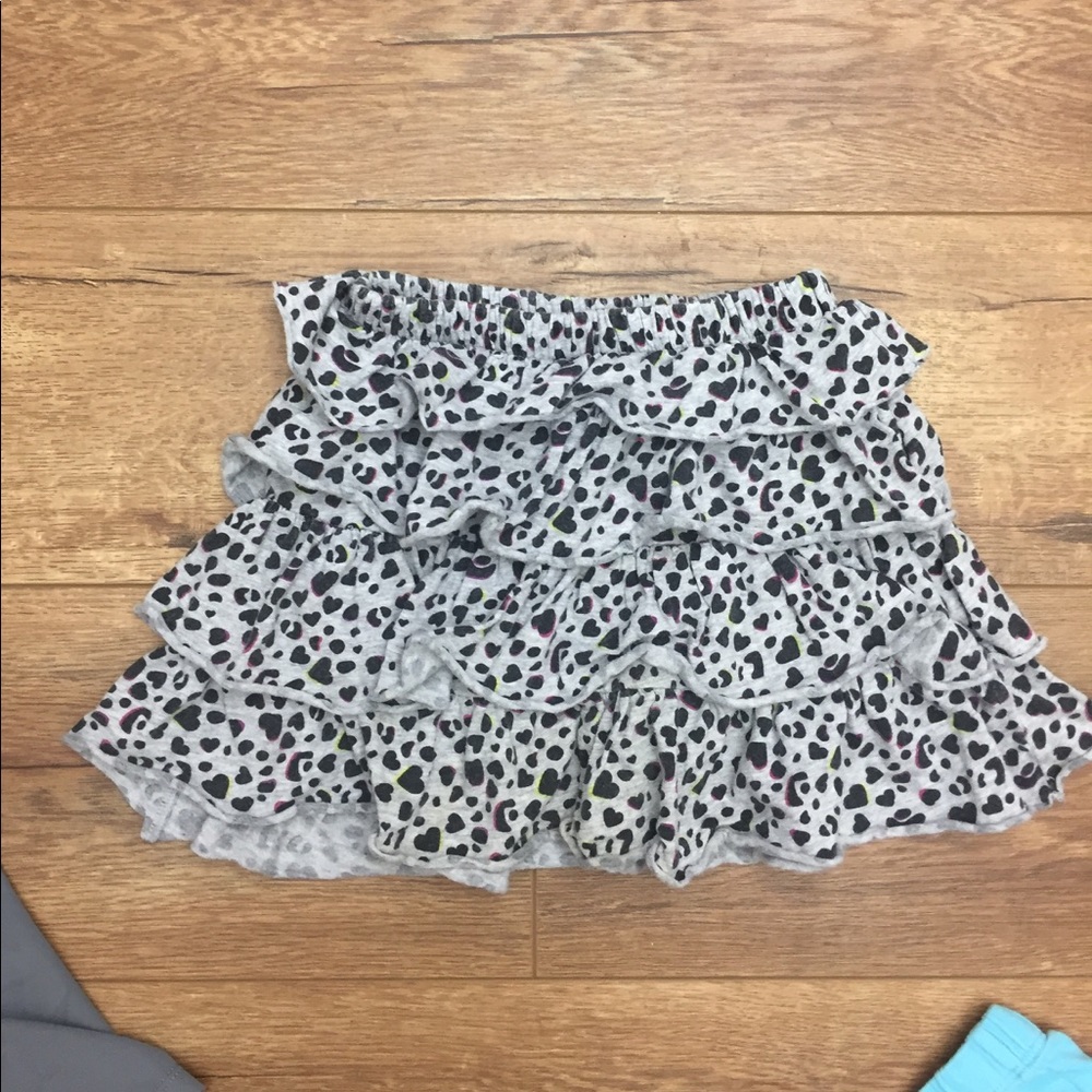 🌈Cotton tiered ruffle cheetah print skirt